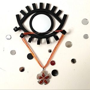 Orange Flower Statement Necklace